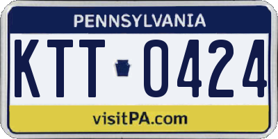 PA license plate KTT0424