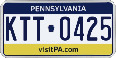 PA license plate KTT0425