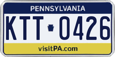PA license plate KTT0426