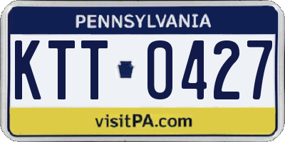 PA license plate KTT0427