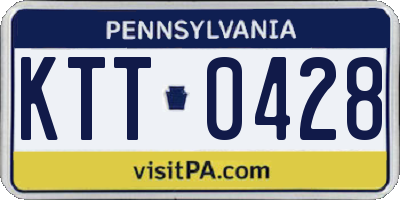 PA license plate KTT0428