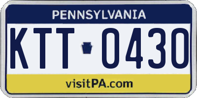 PA license plate KTT0430