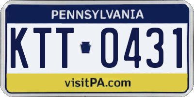 PA license plate KTT0431