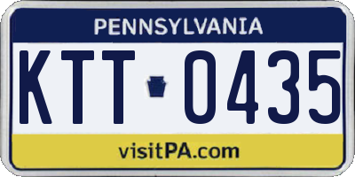 PA license plate KTT0435