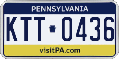 PA license plate KTT0436