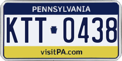 PA license plate KTT0438