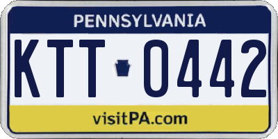 PA license plate KTT0442