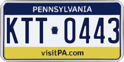 PA license plate KTT0443