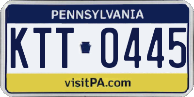 PA license plate KTT0445