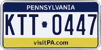 PA license plate KTT0447