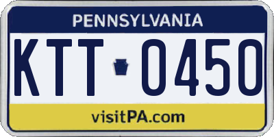 PA license plate KTT0450