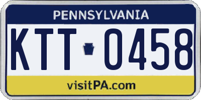PA license plate KTT0458