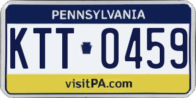 PA license plate KTT0459
