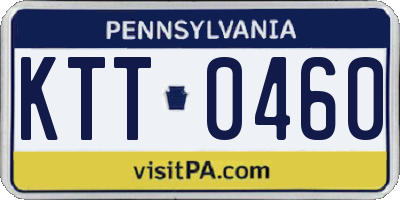 PA license plate KTT0460