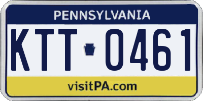 PA license plate KTT0461