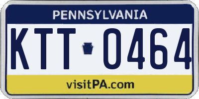 PA license plate KTT0464