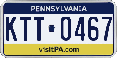 PA license plate KTT0467