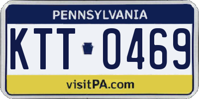 PA license plate KTT0469