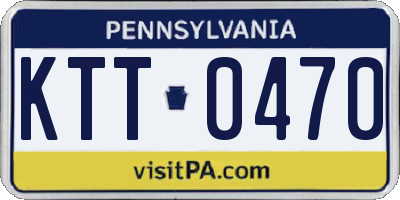 PA license plate KTT0470