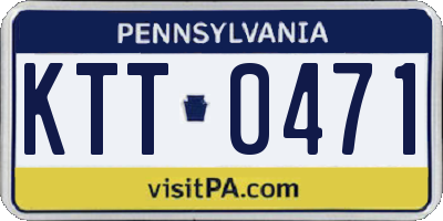 PA license plate KTT0471