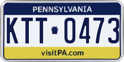 PA license plate KTT0473