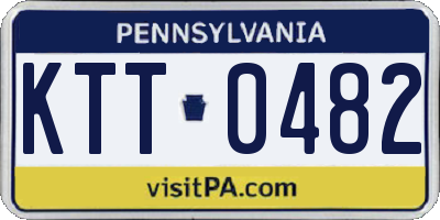 PA license plate KTT0482