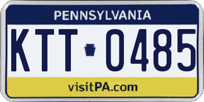 PA license plate KTT0485