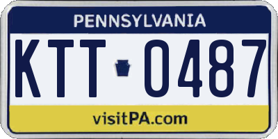 PA license plate KTT0487
