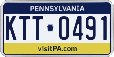 PA license plate KTT0491