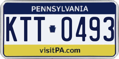 PA license plate KTT0493
