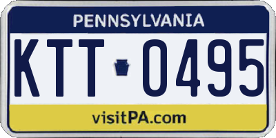 PA license plate KTT0495