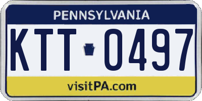 PA license plate KTT0497