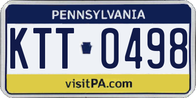 PA license plate KTT0498