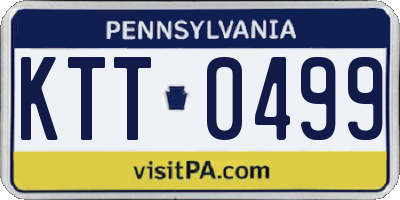 PA license plate KTT0499