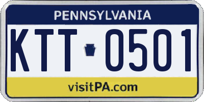 PA license plate KTT0501