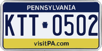 PA license plate KTT0502