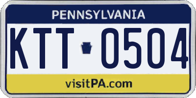 PA license plate KTT0504