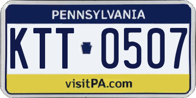 PA license plate KTT0507
