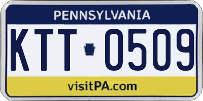PA license plate KTT0509