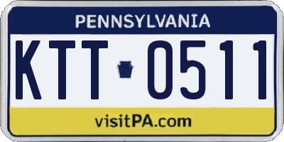 PA license plate KTT0511