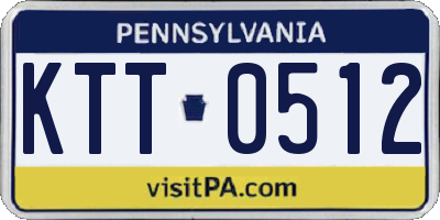 PA license plate KTT0512