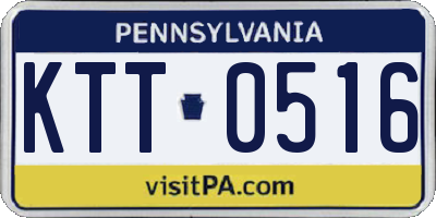 PA license plate KTT0516