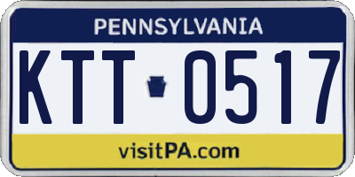 PA license plate KTT0517