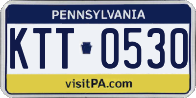PA license plate KTT0530