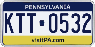 PA license plate KTT0532