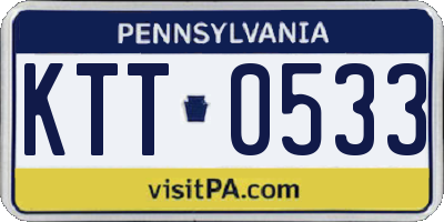 PA license plate KTT0533