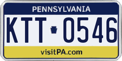 PA license plate KTT0546