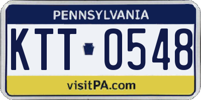 PA license plate KTT0548