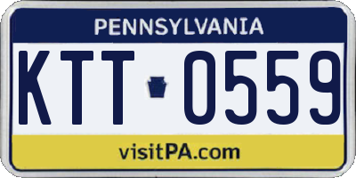 PA license plate KTT0559