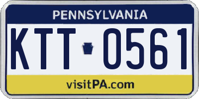 PA license plate KTT0561